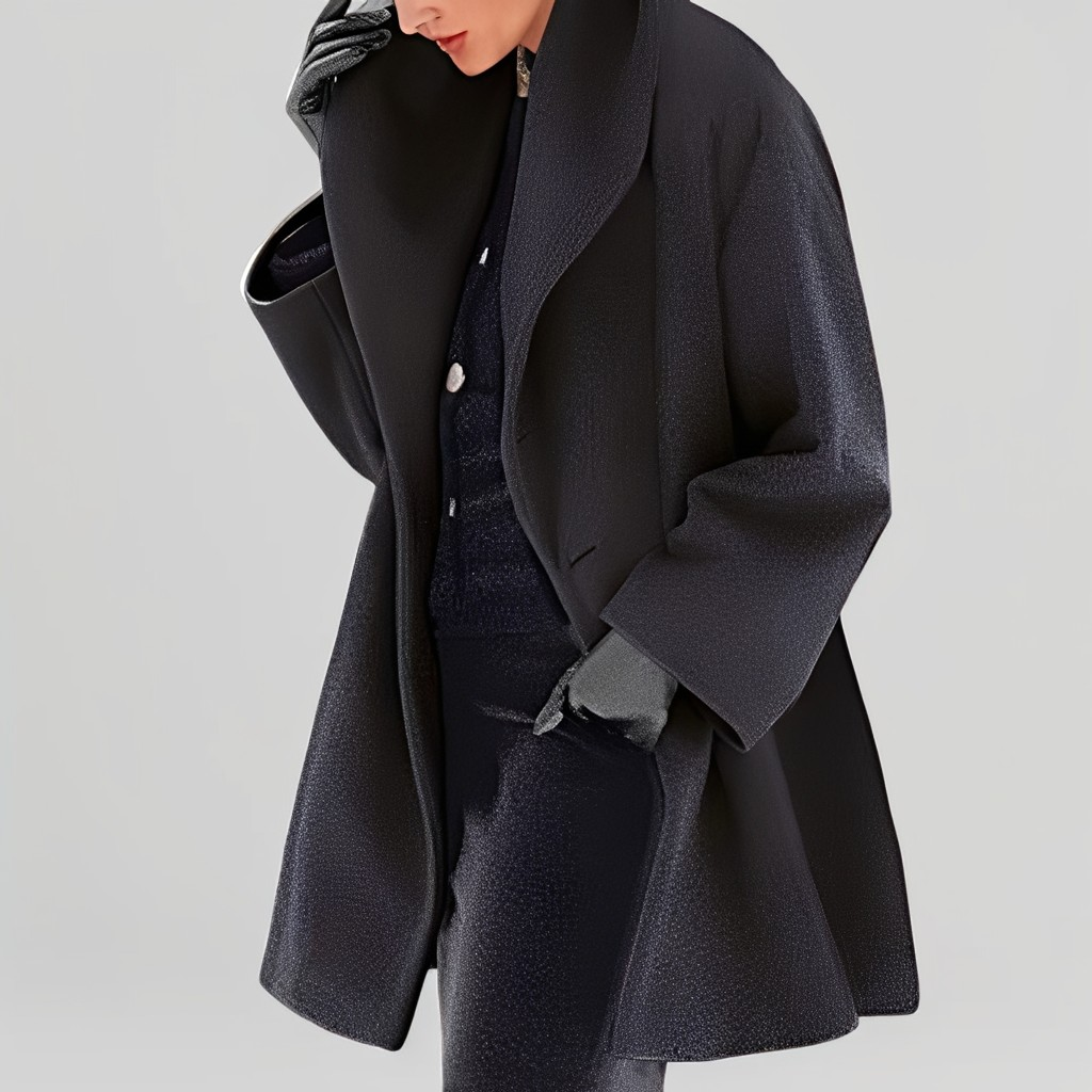 Veste en Laine Femme Coupe Ample Oversize Tendance
