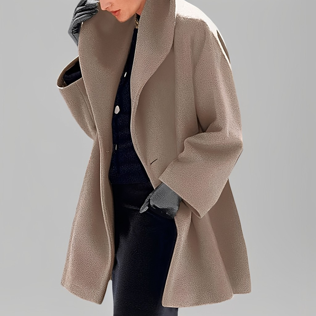 Veste en Laine Femme Coupe Ample Oversize Tendance