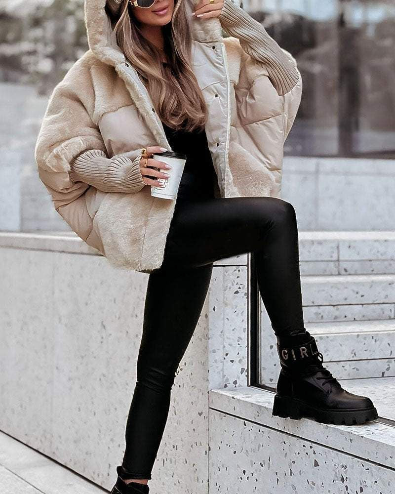 Louane | Veste thermique femme à capuche, veste chaude matelassée