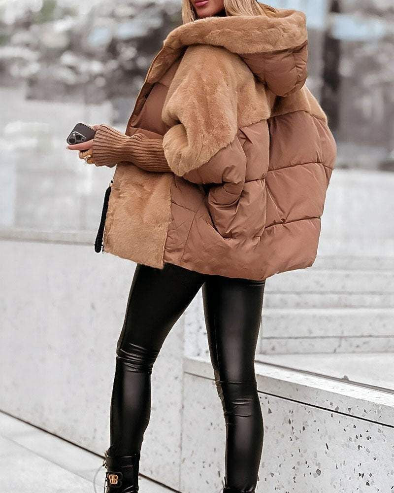 Louane | Veste thermique femme à capuche, veste chaude matelassée
