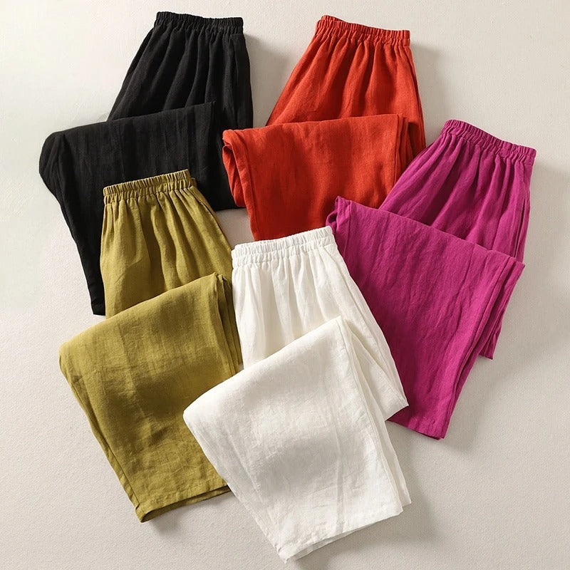 Tessa | Pantalon femme en lin et coton, léger et confortable pour l'été