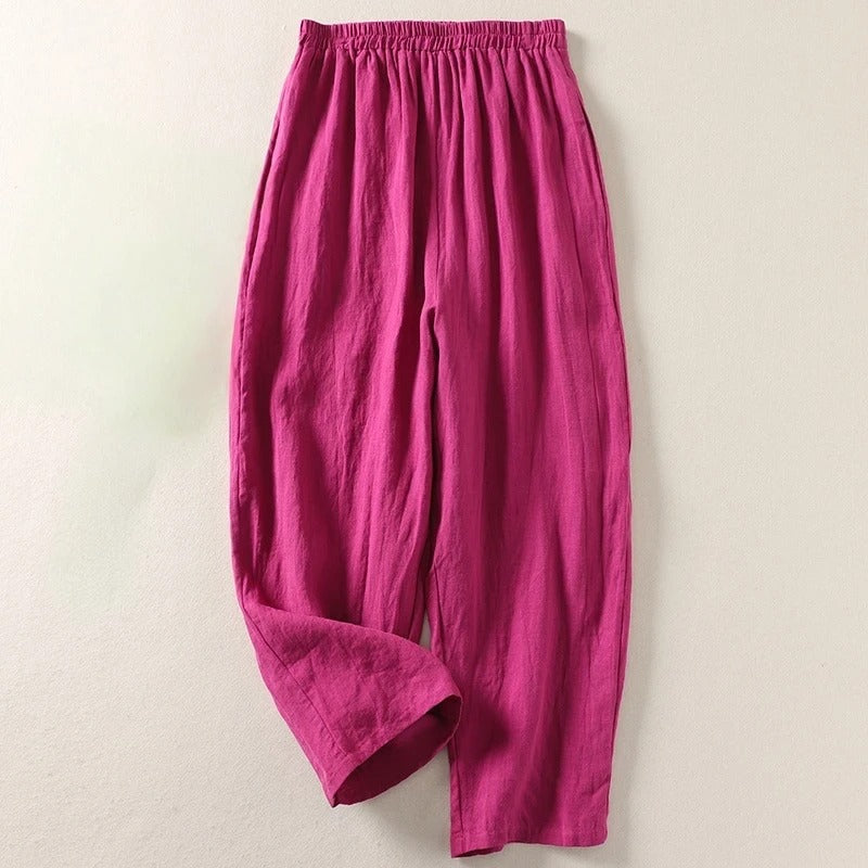 Tessa | Pantalon femme en lin et coton, léger et confortable pour l'été