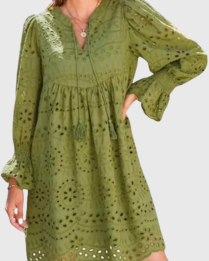 Anouk | Robe femme en dentelle aérienne romantique, fluide et élégante