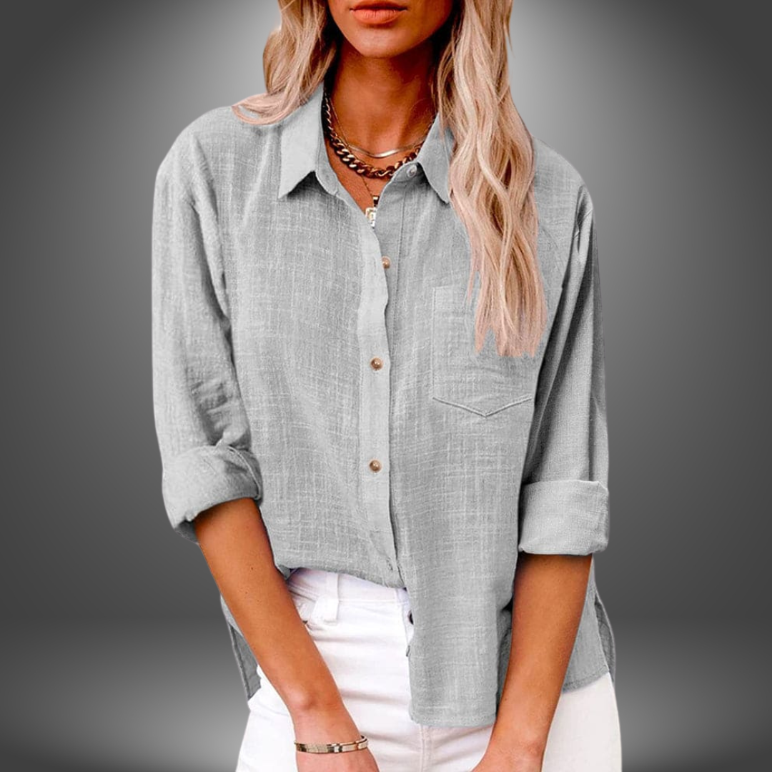 Seren | Blouse femme boutonnée en lin léger, aérienne et confortable