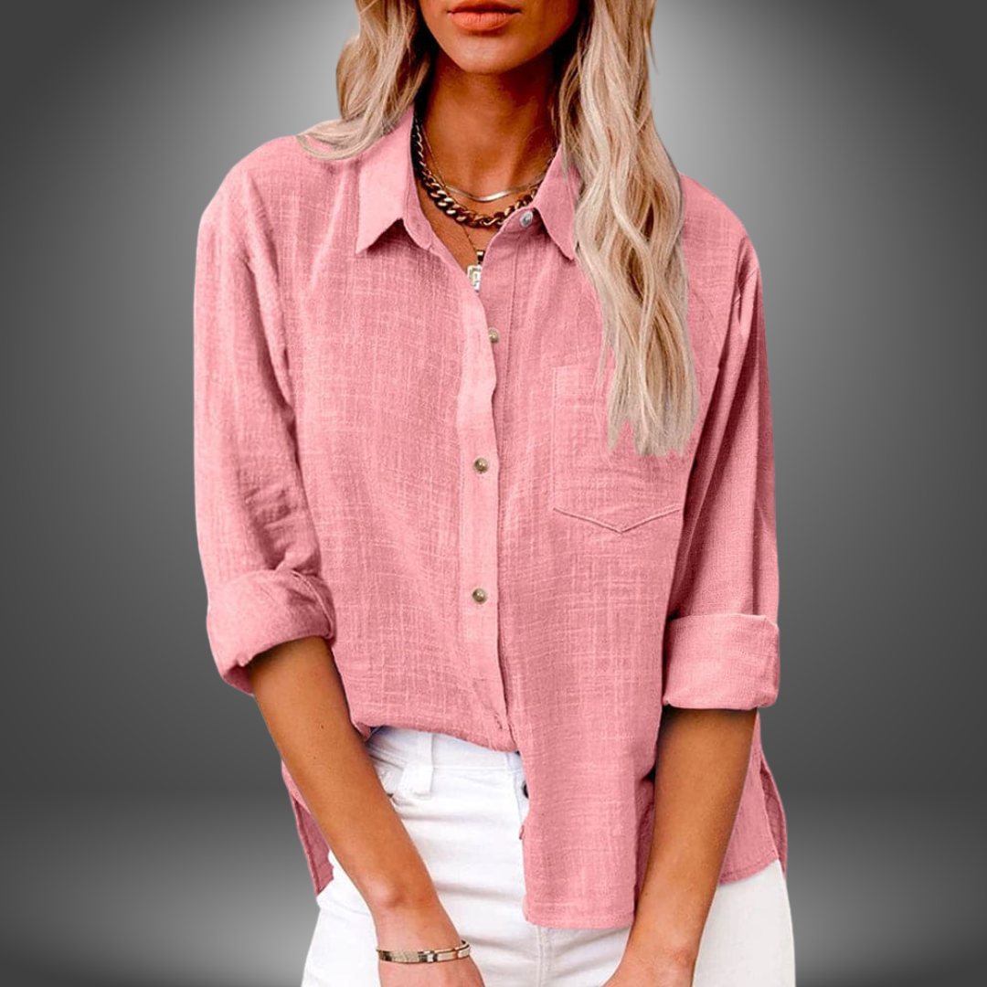 Seren | Blouse femme boutonnée en lin léger, aérienne et confortable