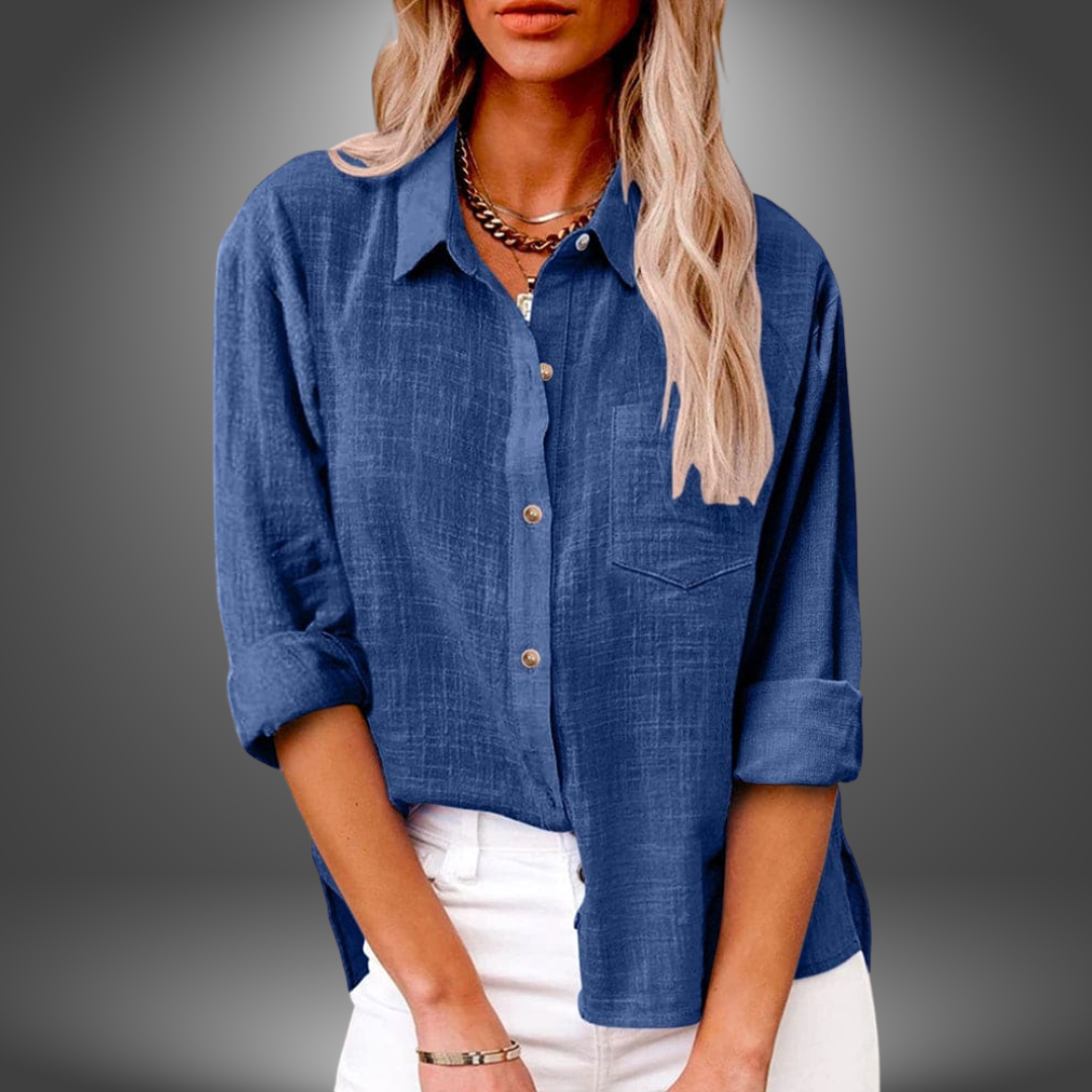 Seren | Blouse femme boutonnée en lin léger, aérienne et confortable