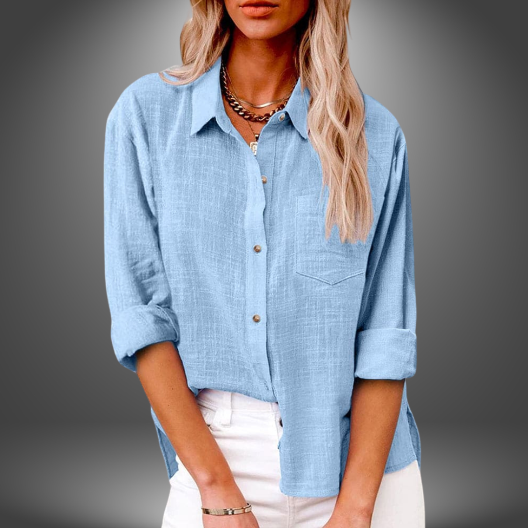 Seren | Blouse femme boutonnée en lin léger, aérienne et confortable