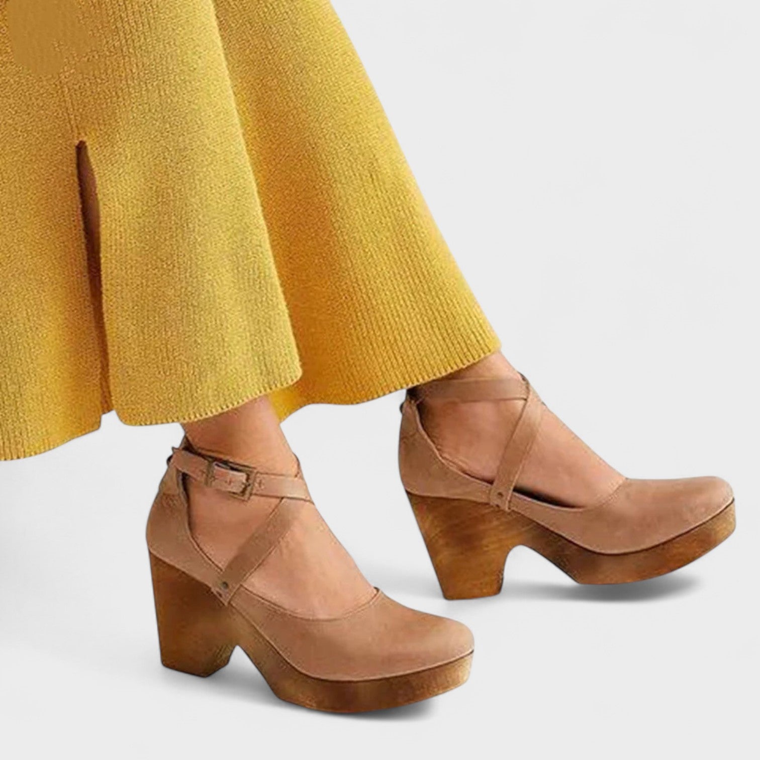 Bernadette | Sandales compensées femme, semelle rembourrée design classique