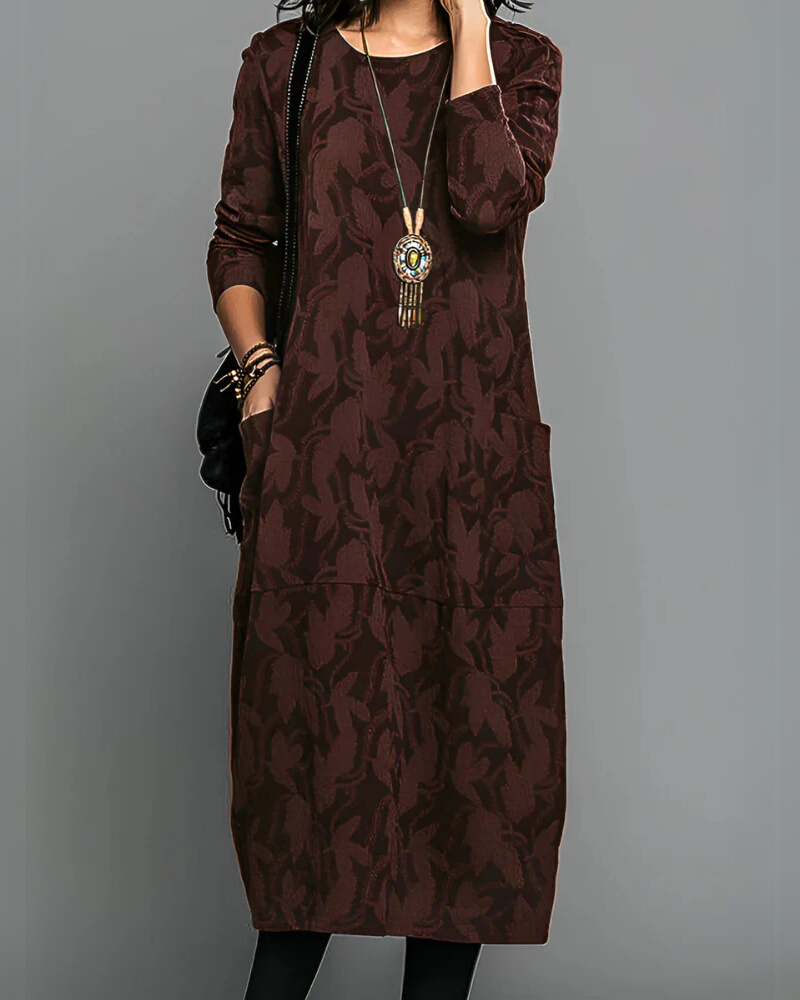 Helen | Robe midi femme fluide, confortable et élégante au quotidien