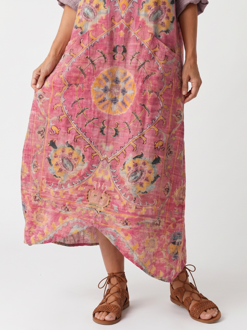 Tilda | Robe midi femme décontractée à poches, imprimé abstrait