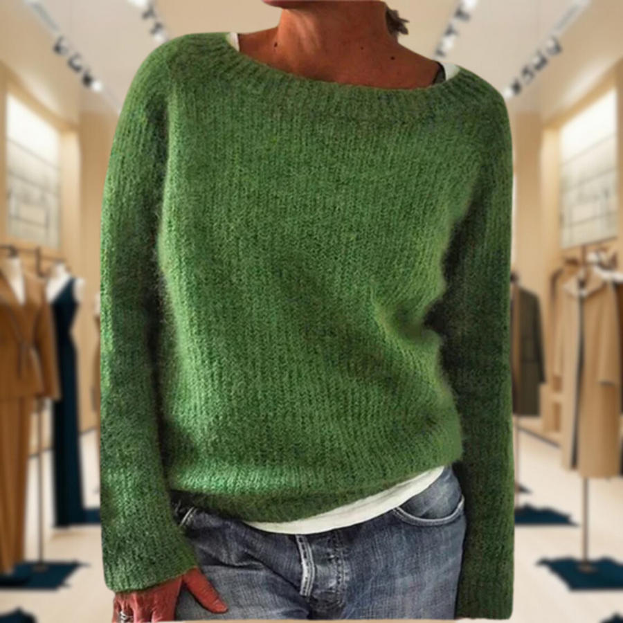 Madeleine | Pull femme classique en laine douce, maille respirante coupe décontractée