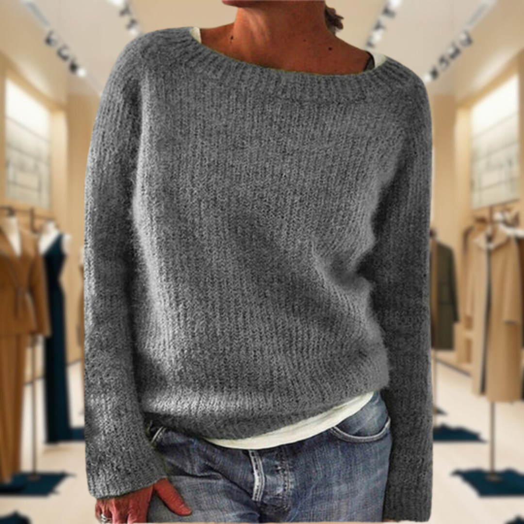 Madeleine | Pull femme classique en laine douce, maille respirante coupe décontractée