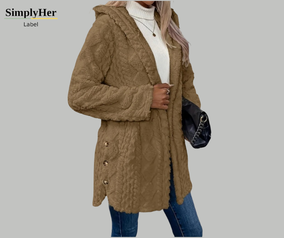 Lorna | Manteau teddy femme doux et douillet, chaud
