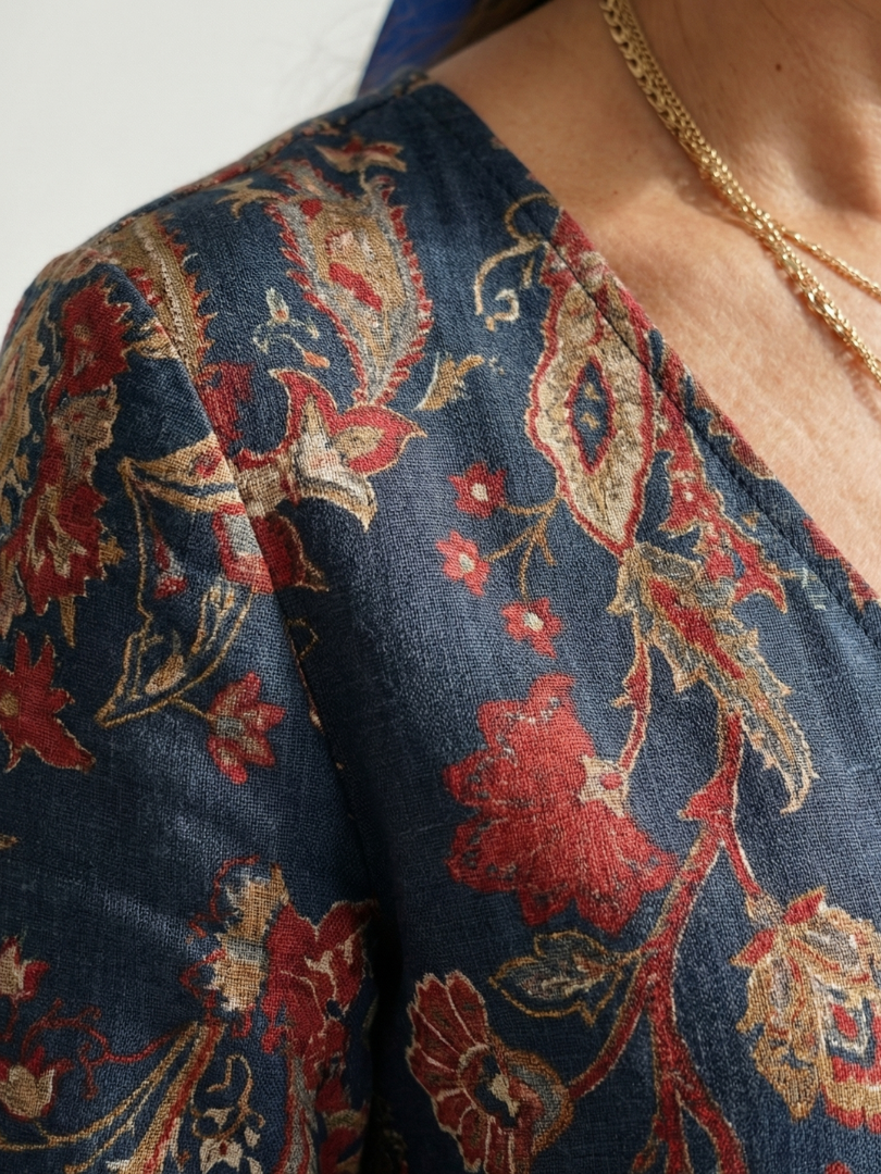 Augustine | Robe midi femme douce légère, taille élastiquée tissu respirant