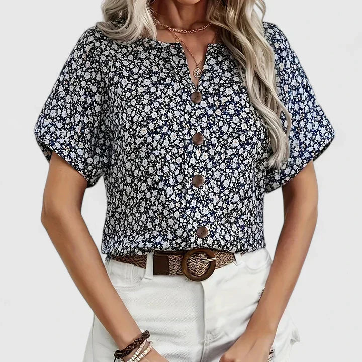 Celina | Blouse femme boutonnée aérienne, légère pour tous les jours
