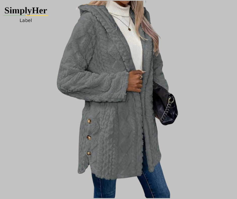Lorna | Manteau teddy femme doux et douillet, chaud