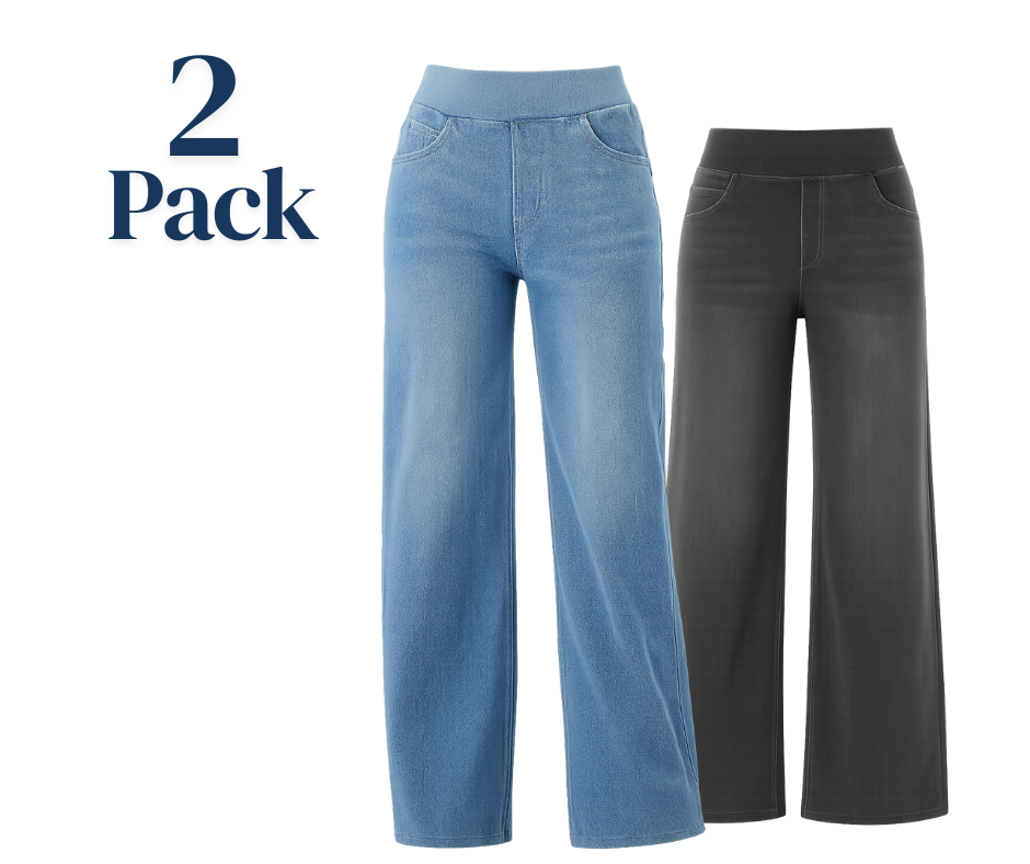 Stella | Pantalon femme à maintien doux, lot de 2 confortables pour le quotidien