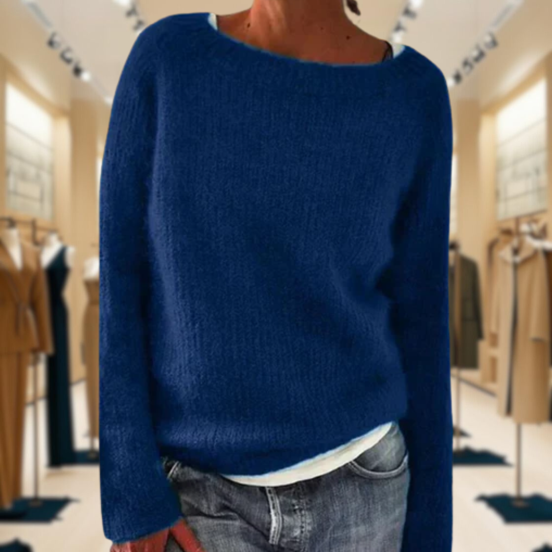 Madeleine | Pull femme classique en laine douce, maille respirante coupe décontractée