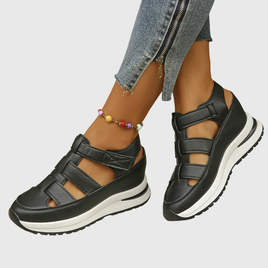 Orlina | Sandales-baskets femme confortables, semelle rehaussée pour l'été