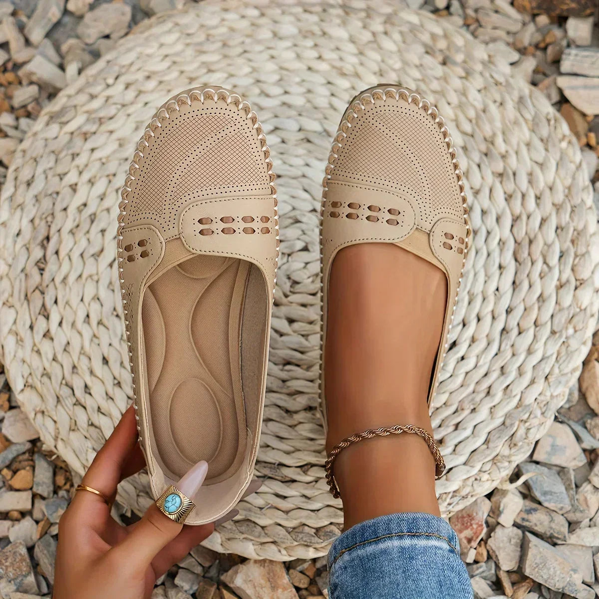 Calysta | Mocassins femme confortables élégants à enfiler pour le quotidien