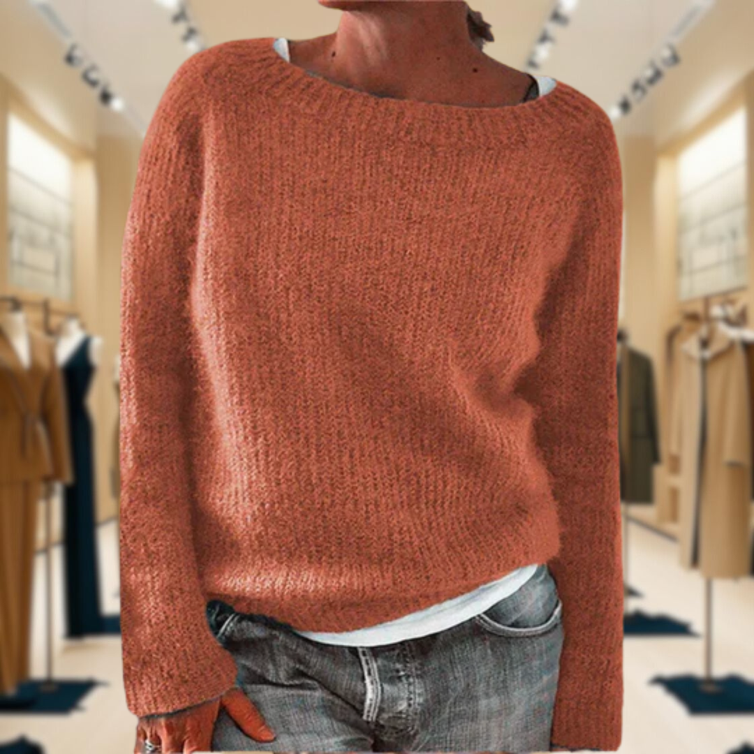 Madeleine | Pull femme classique en laine douce, maille respirante coupe décontractée