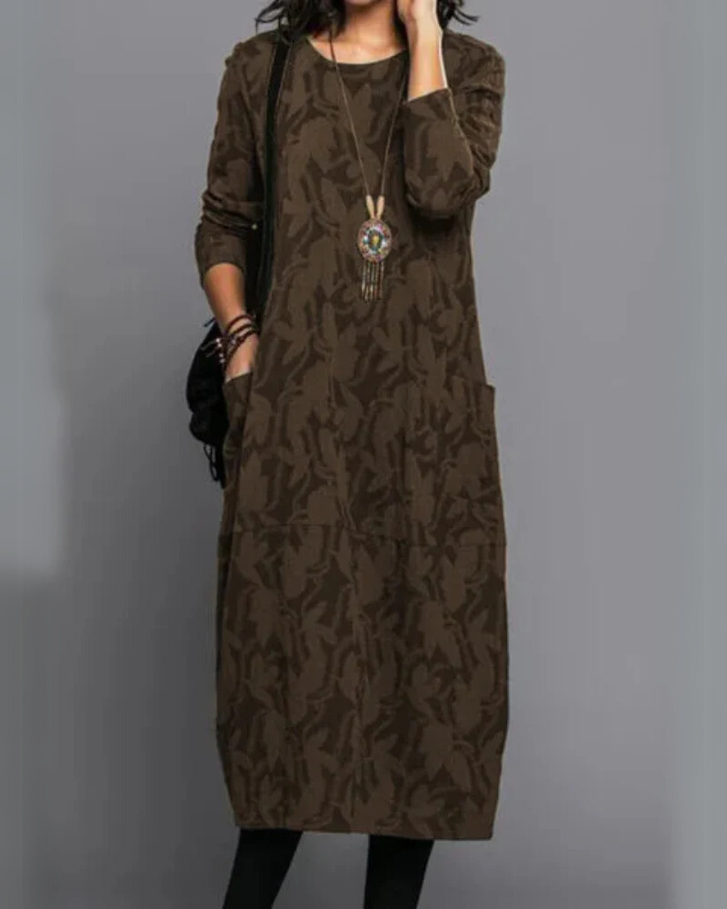 Helen | Robe midi femme fluide, confortable et élégante au quotidien