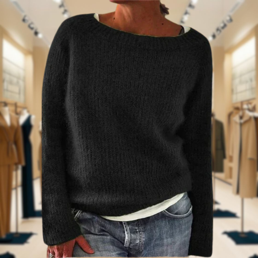 Madeleine | Pull femme classique en laine douce, maille respirante coupe décontractée