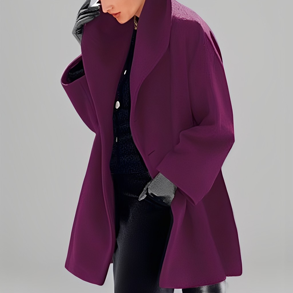 Veste en Laine Femme Coupe Ample Oversize Tendance