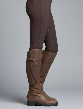Bottes Cavalières Femme Hautes Imperméables à Enfiler