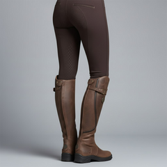 Bottes Cavalières Femme Hautes Imperméables à Enfiler