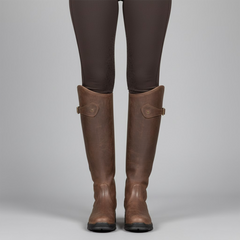 Bottes Cavalières Femme Hautes Imperméables à Enfiler