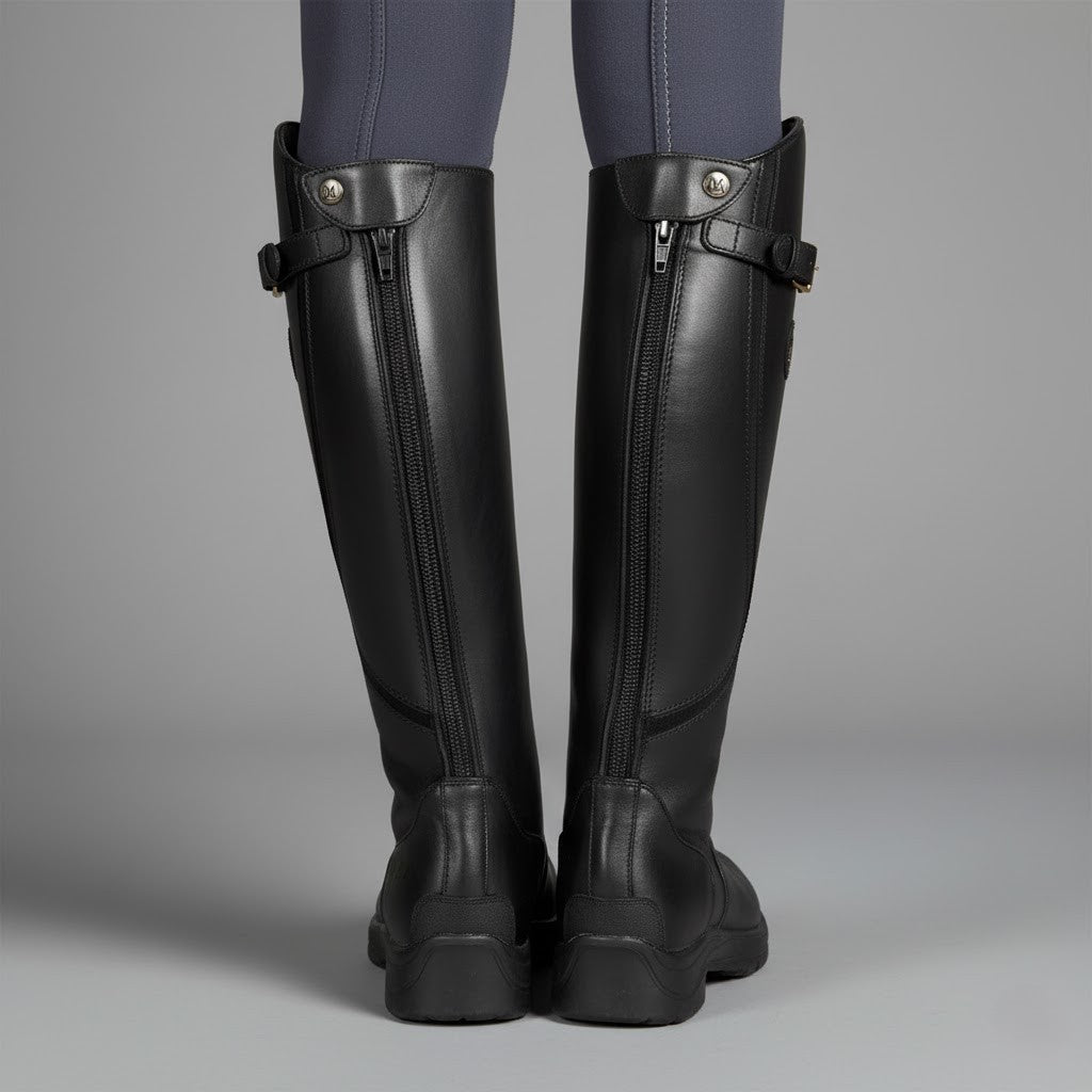 Bottes Cavalières Femme Hautes Imperméables à Enfiler