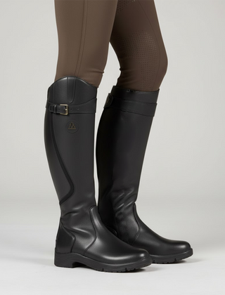 Bottes Cavalières Femme Hautes Imperméables à Enfiler
