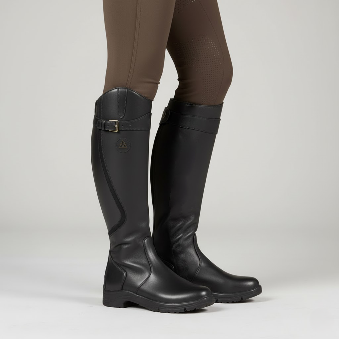 Bottes Cavalières Femme Hautes Imperméables à Enfiler
