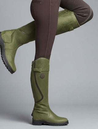 Bottes Cavalières Femme Hautes Imperméables à Enfiler