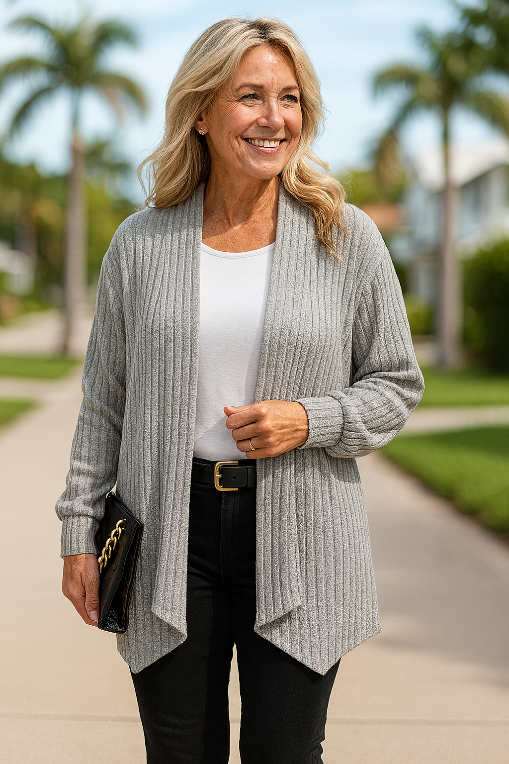 Calina | Cardigan femme en maille légère, élégant et confortable pour l'automne