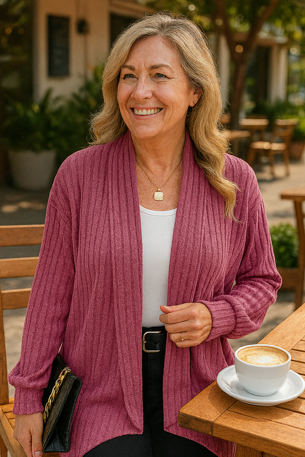 Calina | Cardigan femme en maille légère, élégant et confortable pour l'automne