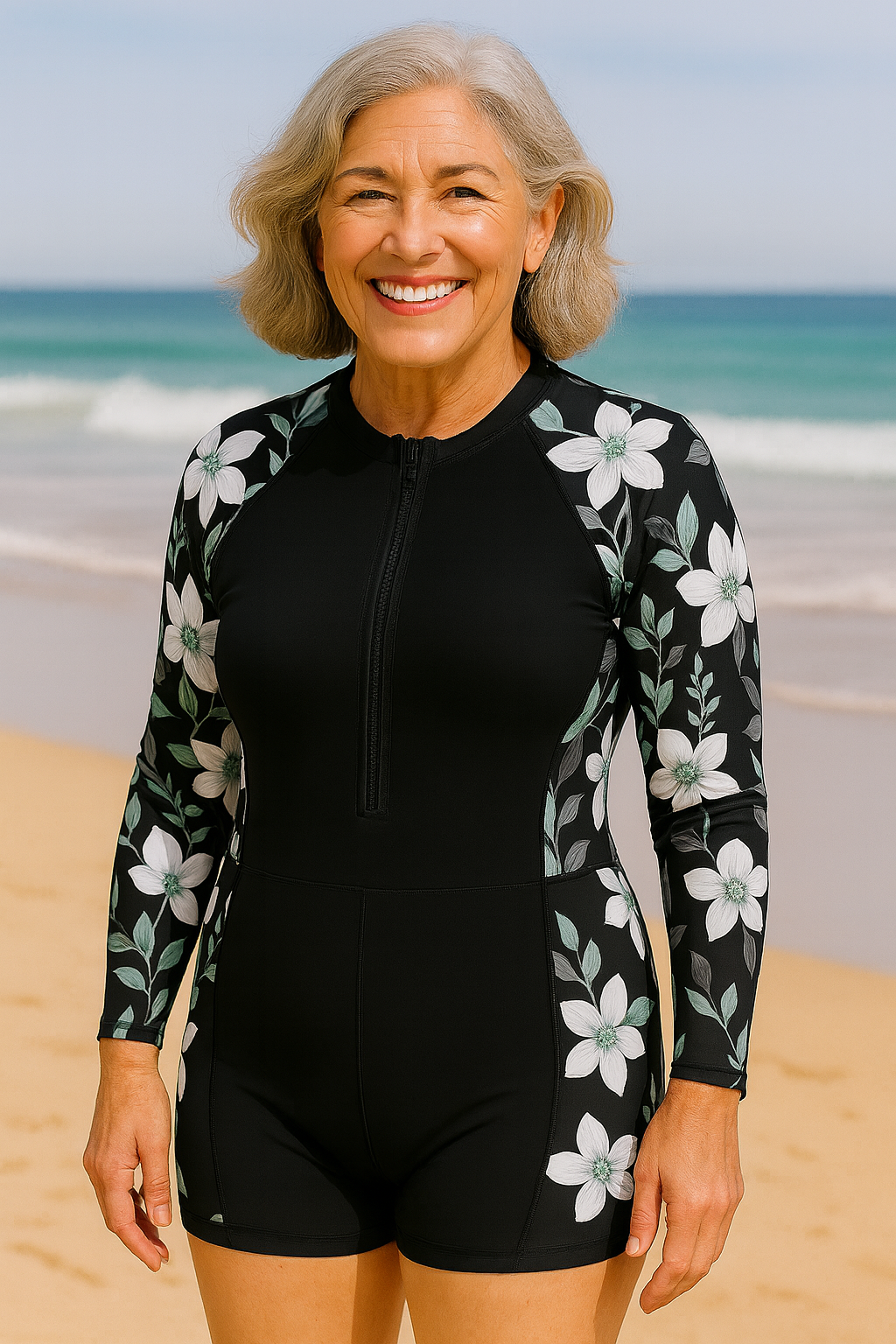 Coastelle | Maillot de bain femme anti-UV une pièce, maintien épuré protection solaire