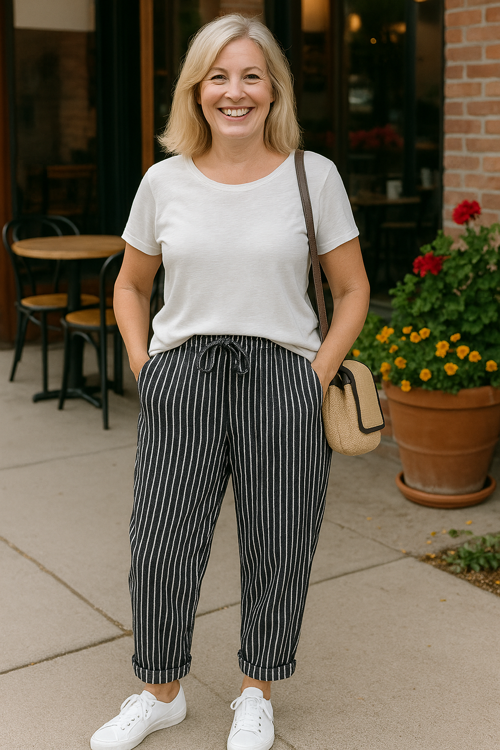 Thea | Pantalon femme en lin frais et confortable pour l'été