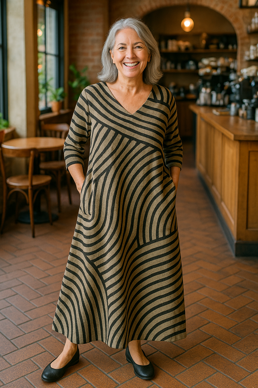 Noelia | Robe longue femme confort élégante, fluide au quotidien