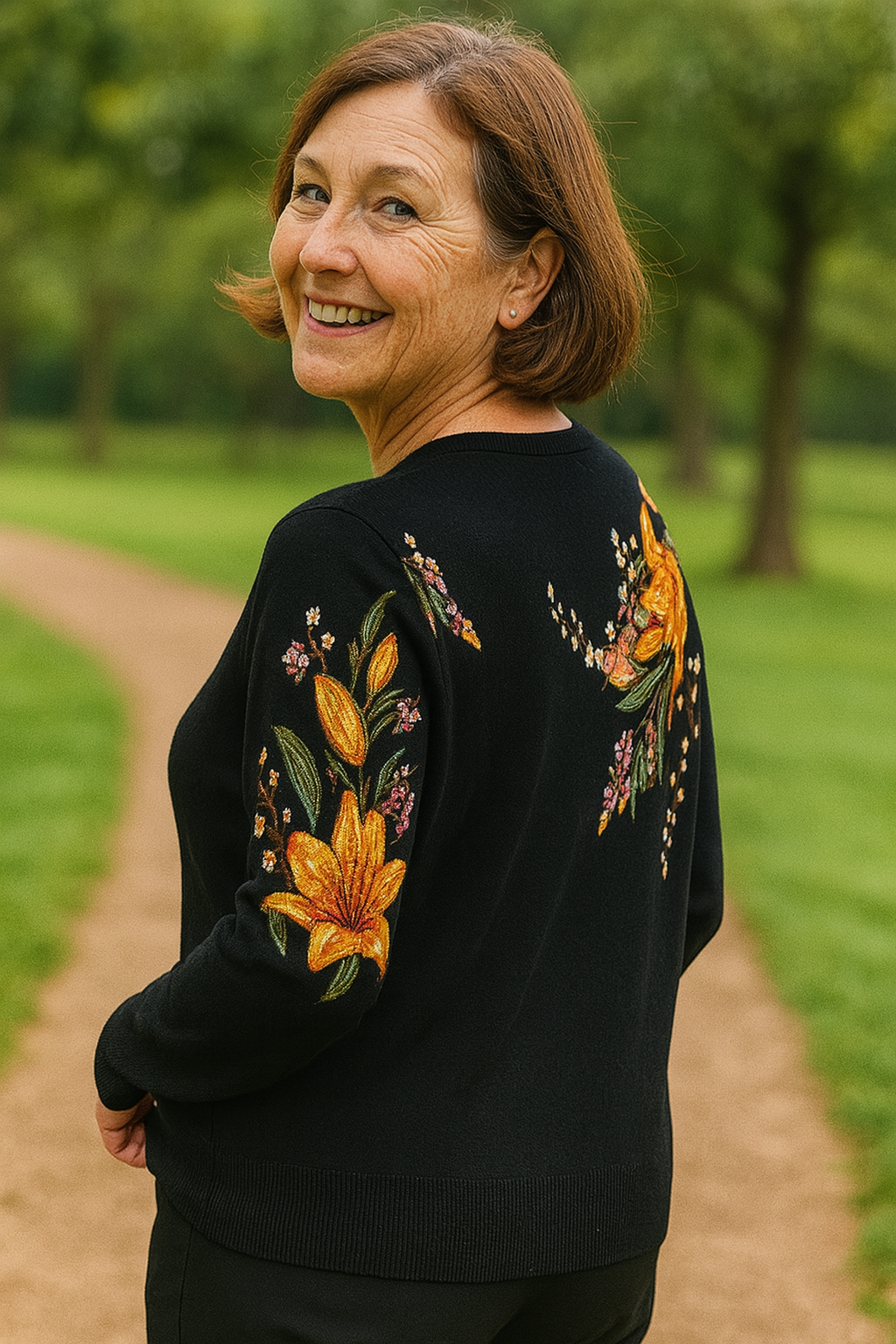 Iris | Pull femme en maille extensible douce respirante, silhouette flatteuse