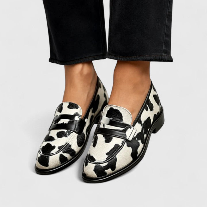 Zhaylin | Mocassins femme à enfiler imprimé audacieux, talon soutenant confortables