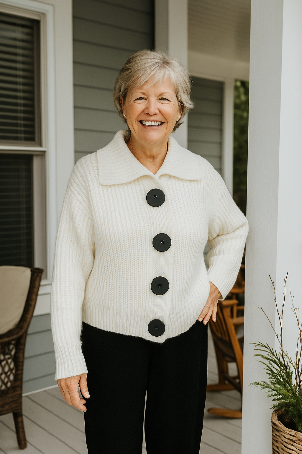 Emmeline | Cardigan femme en maille douce et chaude, élégant pour l'automne