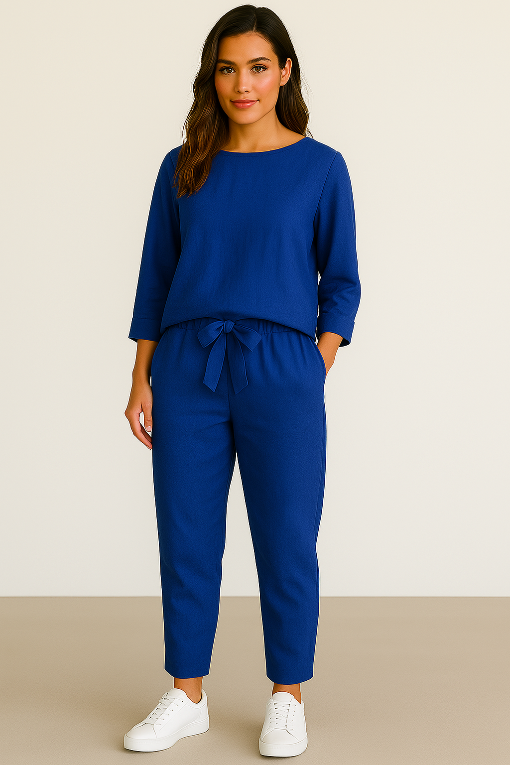 Mae | Ensemble deux pièces femme vintage décontracté, tissu respirant pour l'automne