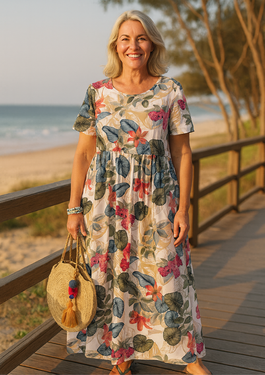 Masie | Robe longue femme florale légère, confortable et élégante