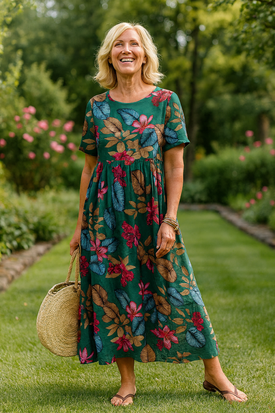 Masie | Robe longue femme florale légère, confortable et élégante