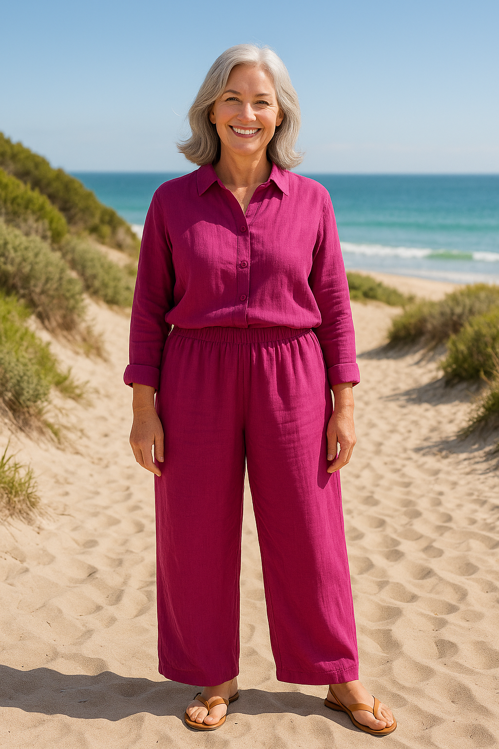 Tessa | Pantalon femme en lin et coton, léger et confortable pour l'été