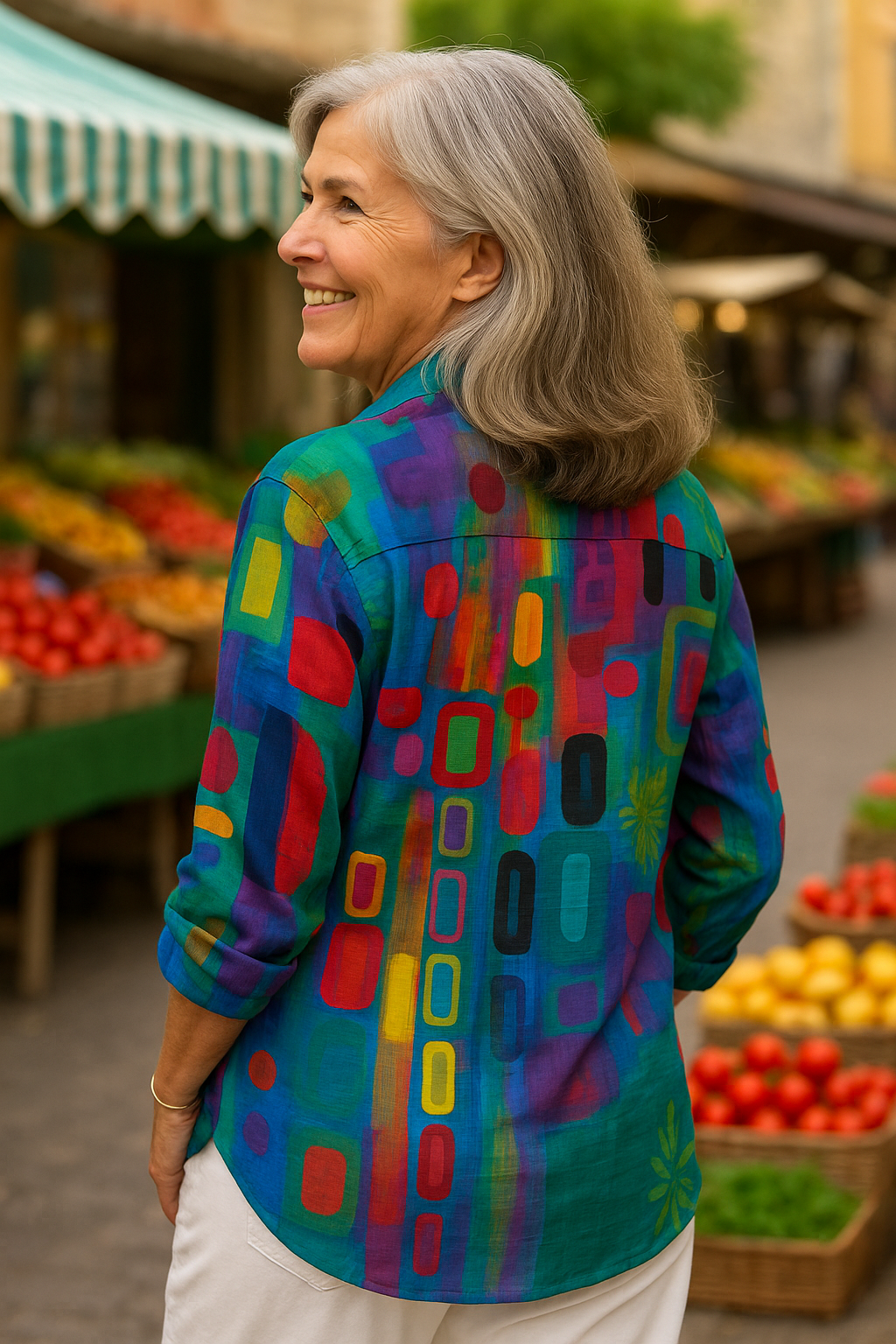 Edna | Blouse femme artistique fluide, sans effort et confortable