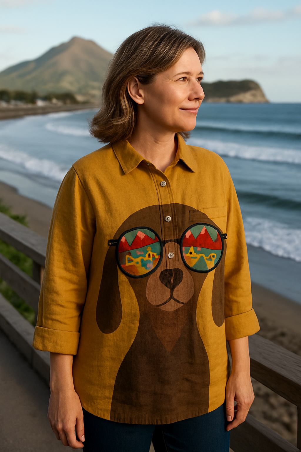 Flora | Blouse femme chemisier imprimé floral, léger infroissable pour l'été