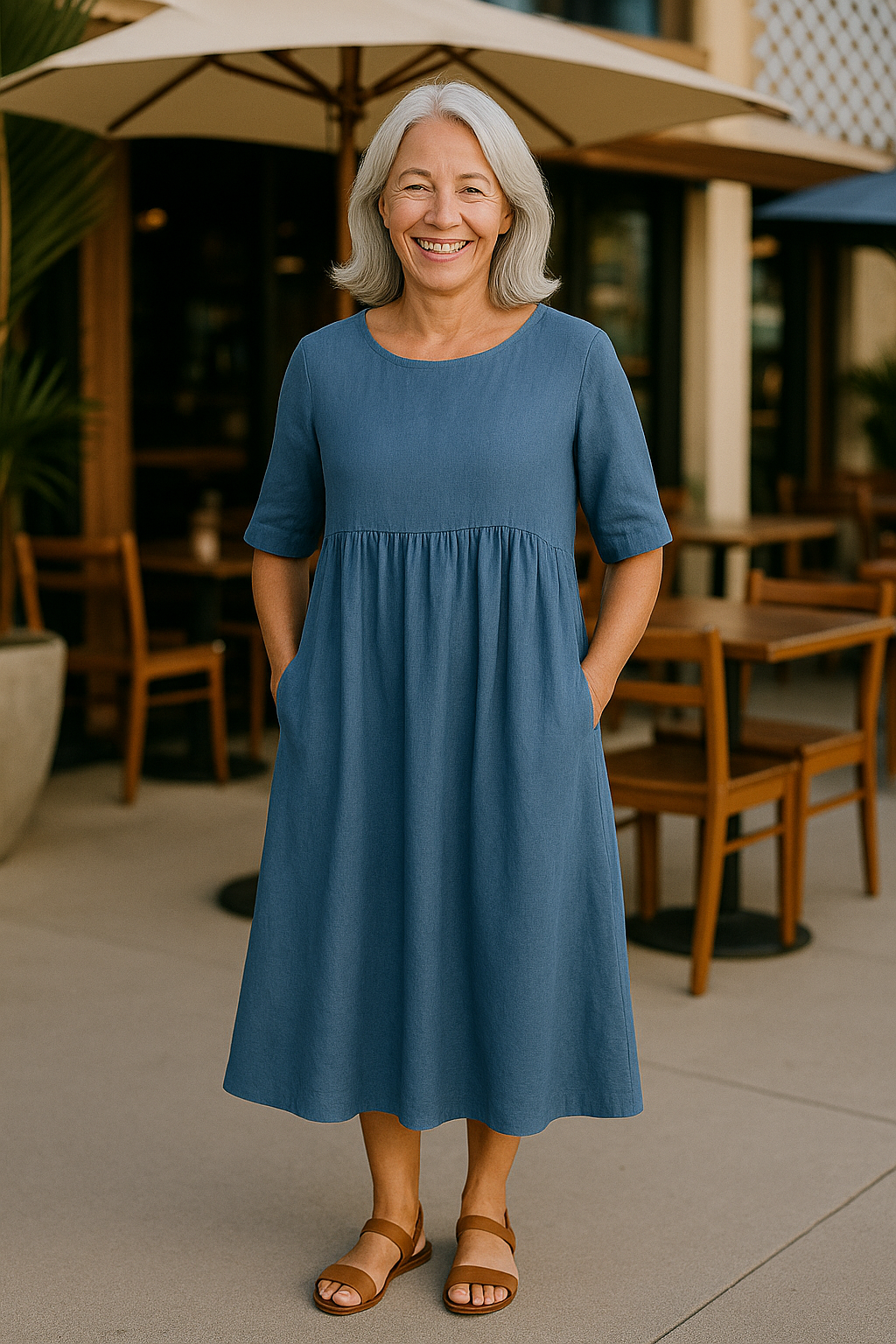 Anora | Robe femme en coton flatteuse à poches, confortable et élégante